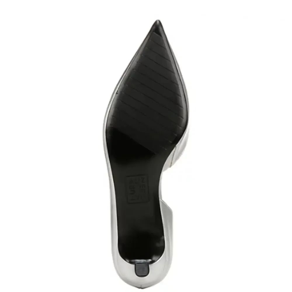 Naturalizer Gallent Kitten-Heel Pumps in Silver NEW Size 8 1/2 M0 - Picture 4 of 9